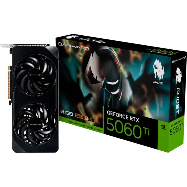 Gainward GeForce RTX 5060 Ti Ghost OC 8GB (DLSS 4, 3x DisplayPort, 1x HDMI 2.1)