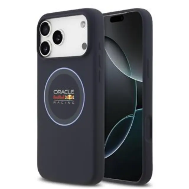 Red Bull Silicone Blue Ring MagSafe Case for iPhone 17 Pro Max Navy