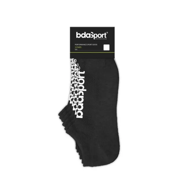 Body Action Unisex 3-Pack No Show Socks Μαύρο 095302-01 (Body Action) - Large 2