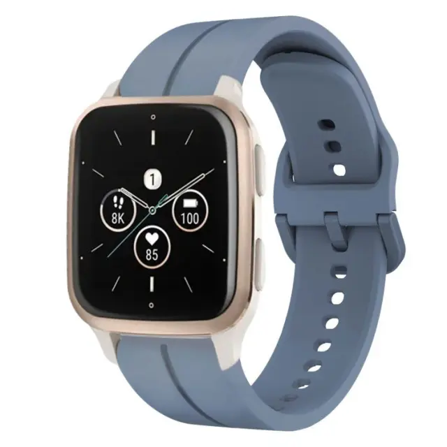 Ανταλλακτικό Λουράκι Σιλικόνης για Garmin Forerunner Sq2 (Fits All 20mm)-Blue OEM 2