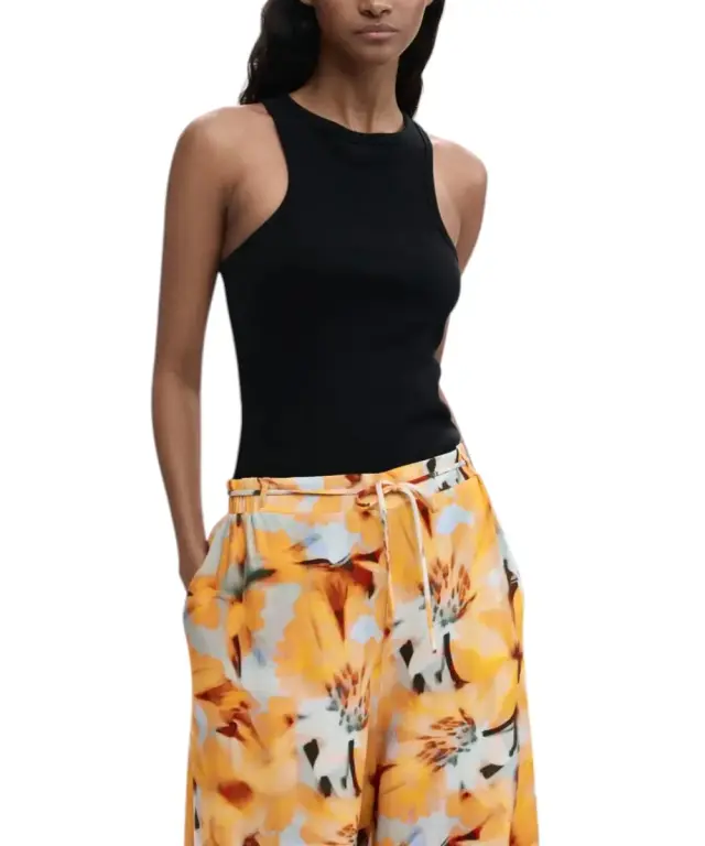 Desigual - Γυναικείο Παντελόνι Preston Wide-Leg 26SWPW38-5002 Κίτρινο 2