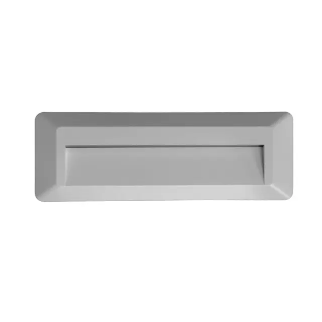 LED WALL RECTANGLE LUMINAIRE GREY 230V AC IP65 2W 3000K 100LM RA80 / SLIM32N