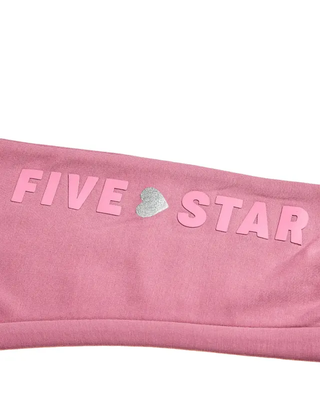 Παντελόνι φόρμας φούτερ Five Star με ανάγλυφη επιγραφή 2