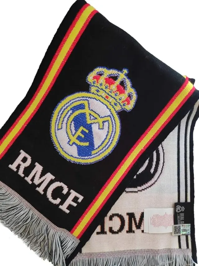 Κασκόλ Real Madrid Black 140x20cm Acryl-RM4BUF7 2