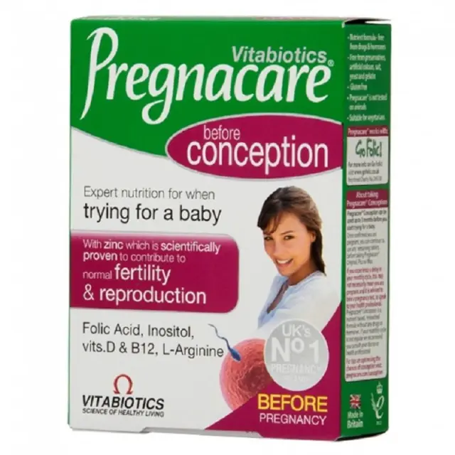 VITABIOTICS Pregnacare Before Conception Συμπλήρωμα Διατροφής Πριν την Κύηση για την Υγεία του Γυναικείου Αναπαραγωγικού Συστήματος 30 Δισκία