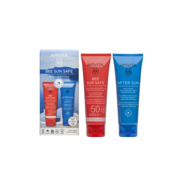 Apivita Promo Bee Sun Safe Hydra Fresh Face & Body Milk Spf 50, 100ml & After Sun, 100ml Αναζωογονητικό Γαλάκτωμα Για Πρόσωπο & Σώμα SPF50 100ml & After Sun 100ml