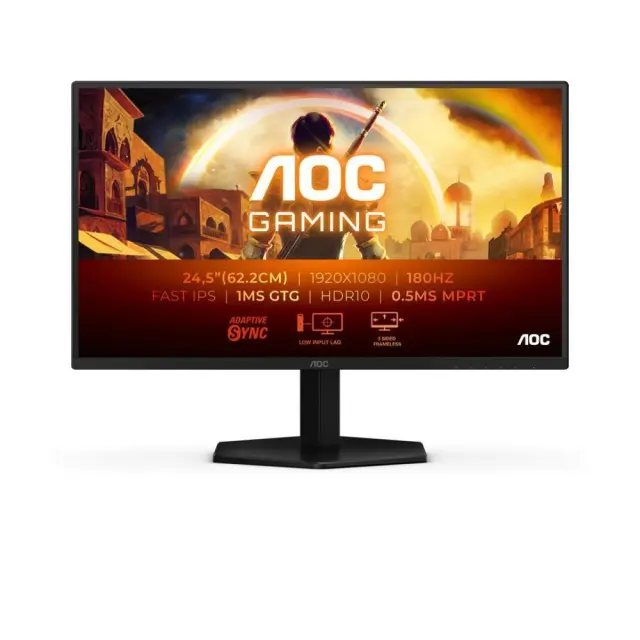 AOC 25G42E IPS HDR Gaming Monitor 24.5" FHD 1920x1080 180Hz με Χρόνο Απόκρισης 1ms GTG – έως 60 δόσεις