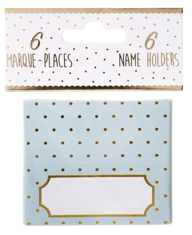 Κάρτες Θέσεων Placecard Σιελ 7 x 3 εκ / 10 τμχ