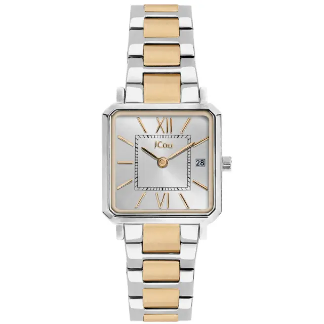 JCou Azure, Women's Watch, Silver / Gold Stainless Steel Bracelet JU19070-5