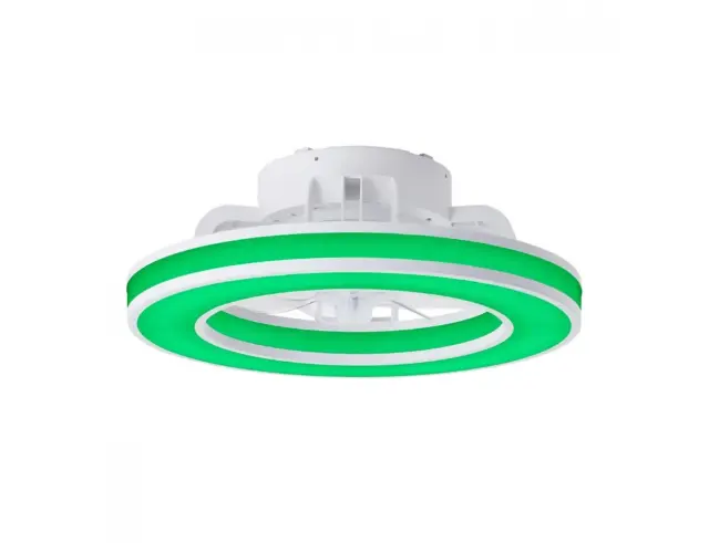 Ανεμιστήρας Οροφής Brilliant Mondello G80915/05 με φωτισμό LED RGB, τηλεχειριστήριο, διάμετρο 41.5cm και ισχύ 26W - Λευκό 2