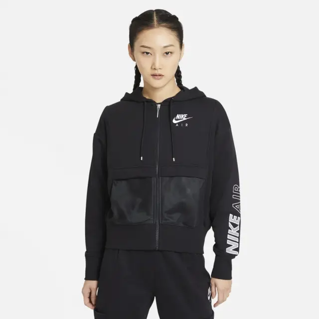 Nike Sportswear Air Γυναικεία Ζακέτα Φούτερ με Κουκούλα CZ8618-010 Μαύρη - M