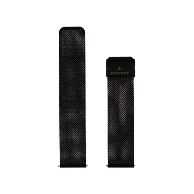 Garett Universal Steel Wrist Strap 20mm Black (PAS_BLK_STL_20MM)