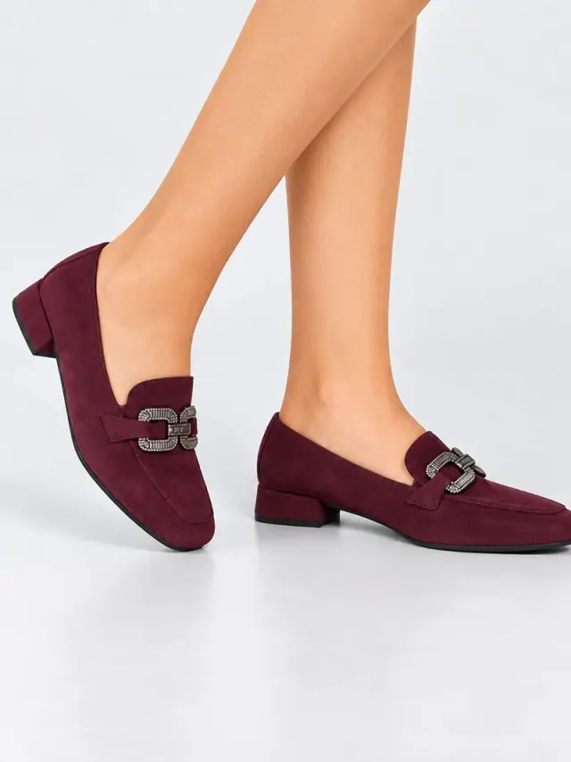 Gabor Μοκασίνια-Loafers Γυναικείο δέρμα Nubuck Μπορντώ GAB/400202 004-MULBERRY - 42 2