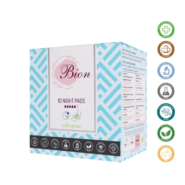 Bion Night Pads with Anion 10pcs