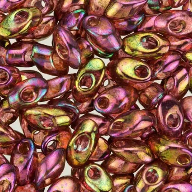 Χάντρα Miyuki Long Magatama 4x7mm - LMA-301 - Dark Topaz Rose Gold Luster ~10gr