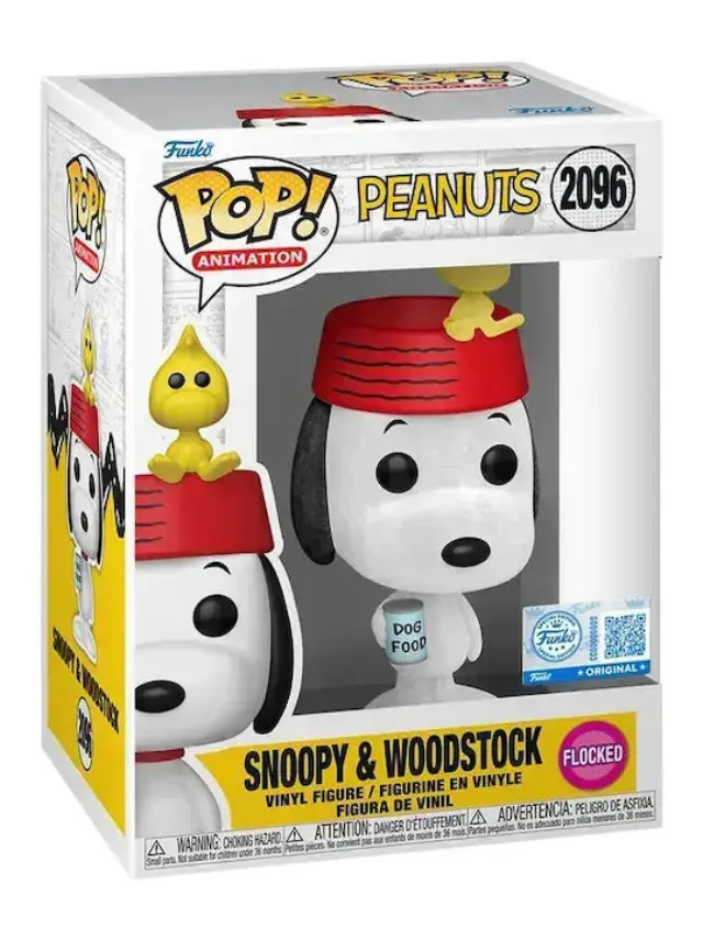 Φιγούρα Funko Pop! Animation: Peanuts - Snoopy with Woodstock (Flocked) (Special Edition) #2096 3