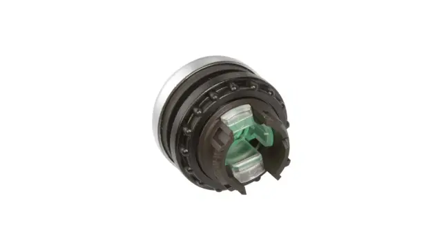 M22-DL-G Illuminated pushbutton actuator, RMQ-Titan, Flush, momentary, green, Blank, Bezel: titanium