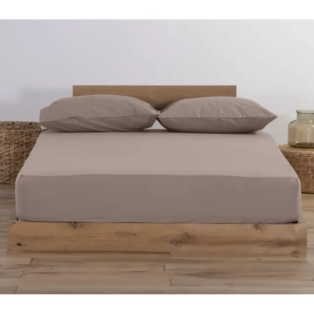 Nef-Nef Homeware Κατωσέντονο Μακό Μονό Με Λάστιχο Jersey Χωρίς Μαξιλαροθήκες 100x200+30 Mocca