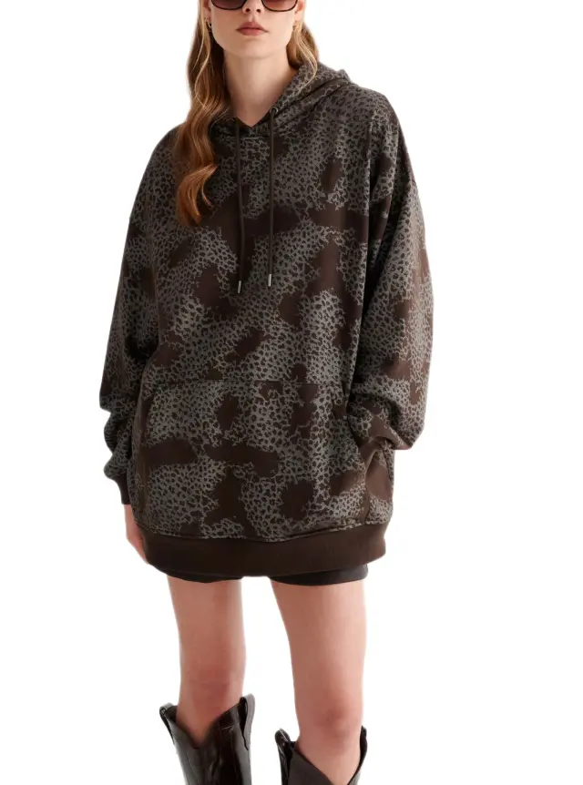 Attrattivo γυναικεία φούτερ μπλούζα animal print 9923960-1