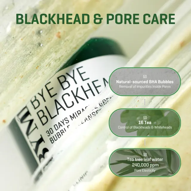 Some By Mi Bye Bye Blackhead 30 Days Miracle Green Tea Tox Bubble Cleanser 120gr 3