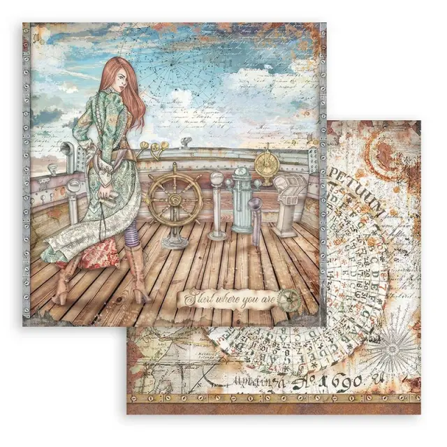 Χαρτιά scrapbooking Stamperia 10τεμ, 15.24x15.24cm, Lady Vagabond Lifestyle 3