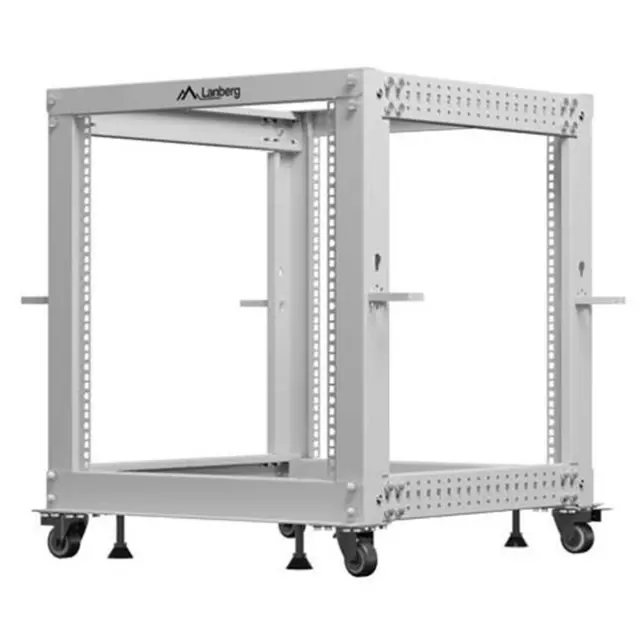 Lanberg Open Rack 19" 12U 600X600-1100 Adjustable Gray (OR01-6112-S) 2