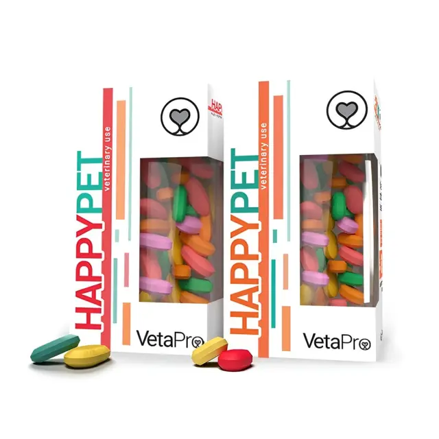 VetaPro Happy Pet Puppy Συμπλήρωμα για Ανάπτυξη & Ζωτικότητα Κουταβιών 100 Tabs