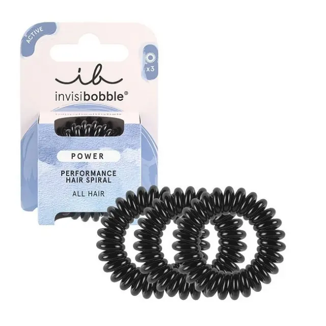 Invisibobble Sprunchie Power True Black Λαστιχάκια Μαλλιών, 3τμχ