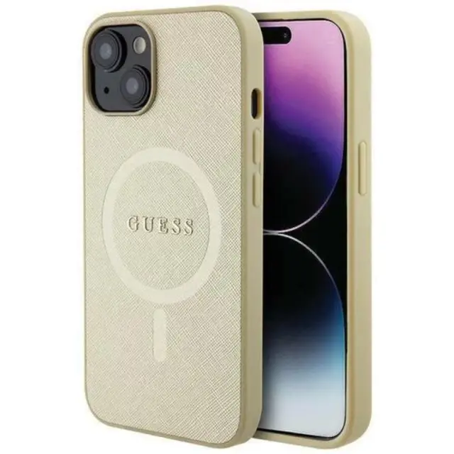 Guess Back Cover Πλαστικό Χρυσό (iPhone 15 Plus)
