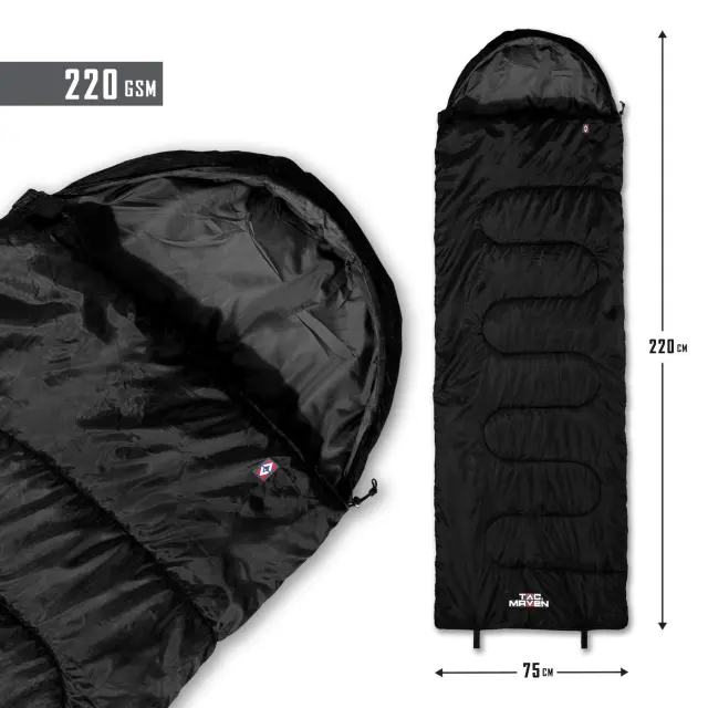 TAC MAVEN Sentinel Sleeping Bag 220GR/M²-Υπνόσακος (Θερμοκρασία Άνεσης 15°C) - 06Ε-RAL7013 2