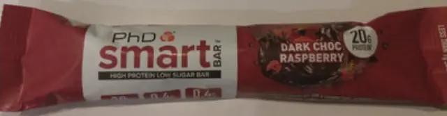 Smart Bar Dark Choc Raspberry 64g PhD Dark Choc Rasp 1 Bar