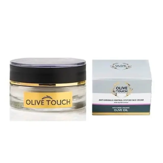 OLIVE TOUCH Αντιρυτιδική Κρέμα Ημέρας με βιολογικό λάδι ελιάς και εκχύλισμα μυρτιάς 50ml