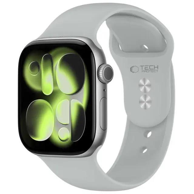Tech-protect Silicone Apple Watch 8 / 9 / 10 / 11 / 12 / Se (40 / 41 / 42 Mm) Lunar Grey