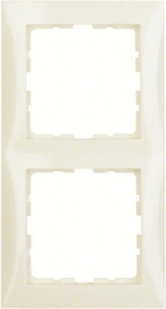 Frame 2gang, S.1, p. white glossy