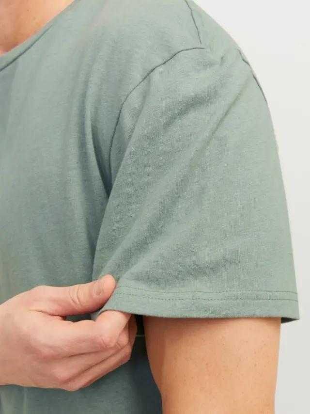 JPRCC SOFT LINEN BLEND SS TEE lily pad 2