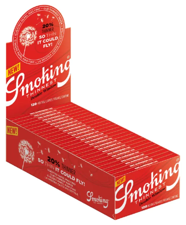 Smoking Χαρτάκια - Thinnest Red Regular Double 25 τεμ.