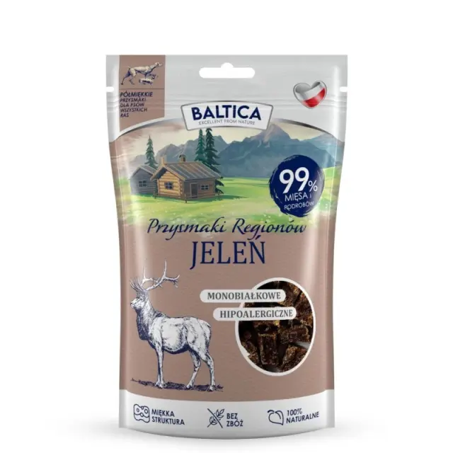 BALTICA Przysmaki regionów Monoprotein Deer - dog treat - 80g