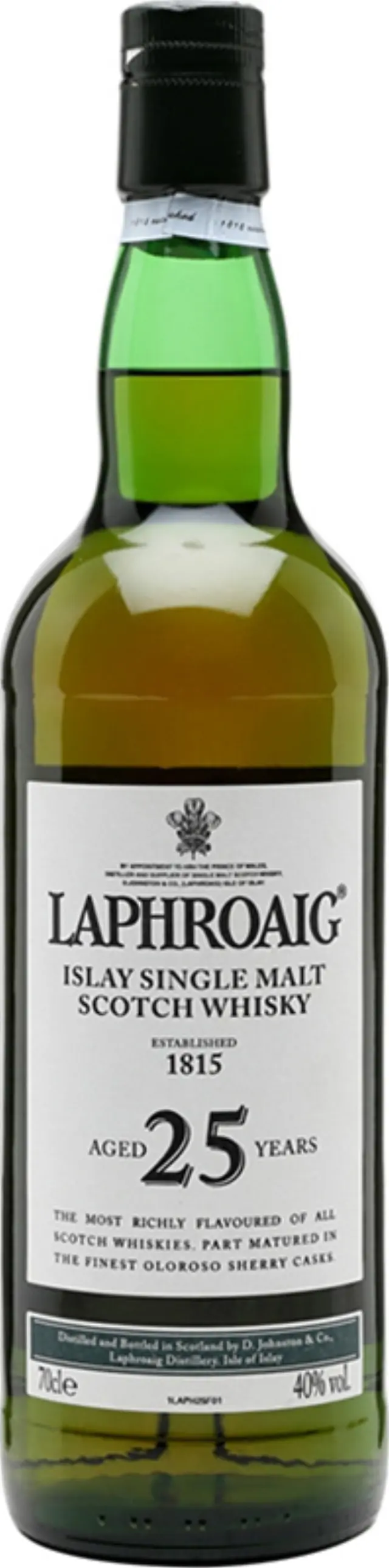 LAPHROAIG SINGLE MALT WHISKY 25 YEARS AGED 700ML