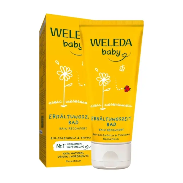 Weleda Baby Calendula Cold Time Bath Αφρόλουτρο κατά του Κρυολογήματος με Καλέντουλα +amp; Θυμάρι 75ml