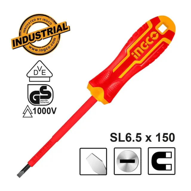 Κατσαβίδι Ίσιο Ηλεκτρολόγου SL6.5x150mm HISD816150 INGCO