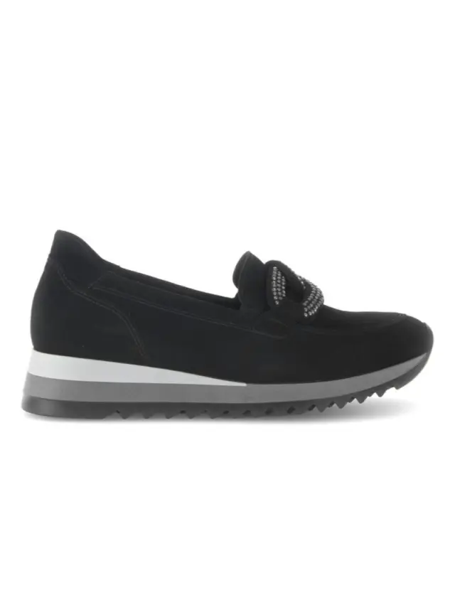 Gabor Μοκασίνια-Loafers Γυναικείο δέρμα Nubuck Μαύρο GAB/73472 17-SCHWARZ 3