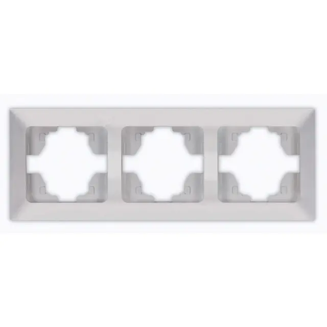 Πλαίσιο 3 Θέσεων Οριζόντιο Νίκελ Ματ 22.5x8.2x1.5cm