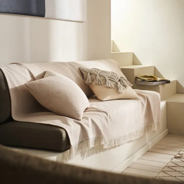 Ριχτάρι extra large Διθέσιου 220x250cm GOFIS HOME Mewa Wet Sand Beige 182 2