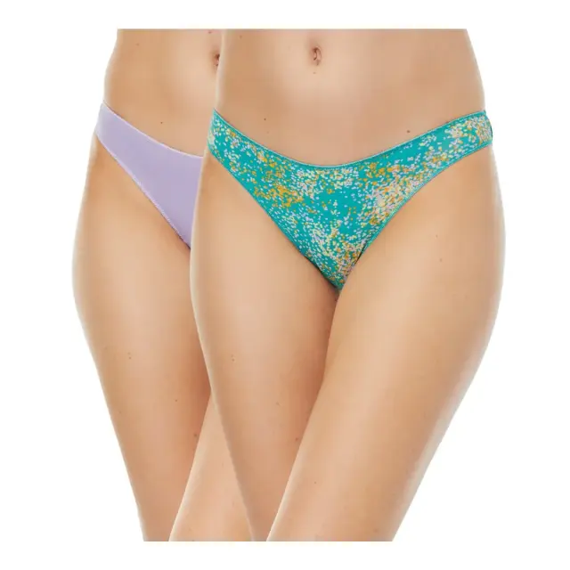 Minerva Γυναικείο Slip Rio Modal Fimelle - Διπλό Πακέτο, Χρώμα Lilac - Emerald Splashes