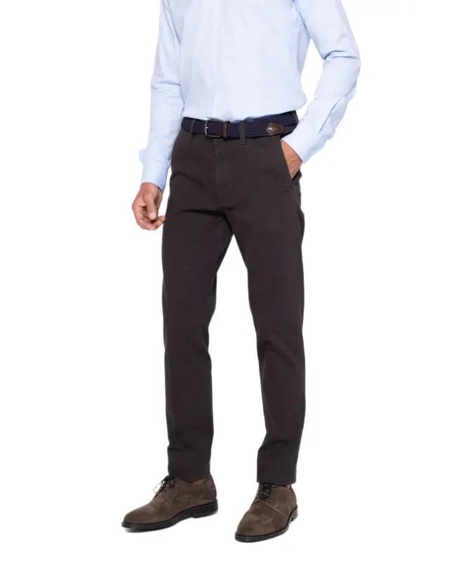 The Bostonians Dobby ανδρικό παντελόνι modern fit 3CN1783T76A-1 2