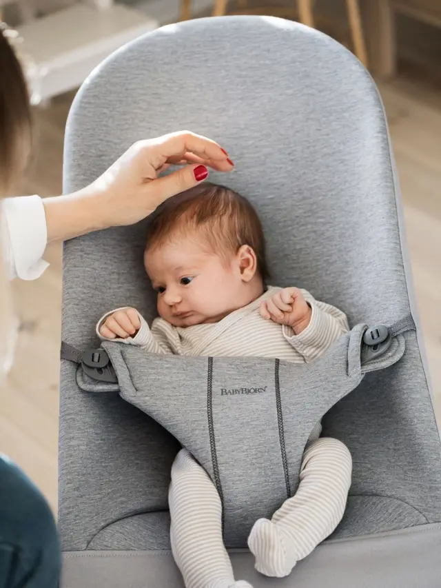 BabyBjorn Ρηλάξ Balance Bliss 3D Jersey, Light Grey 7317680060723 2