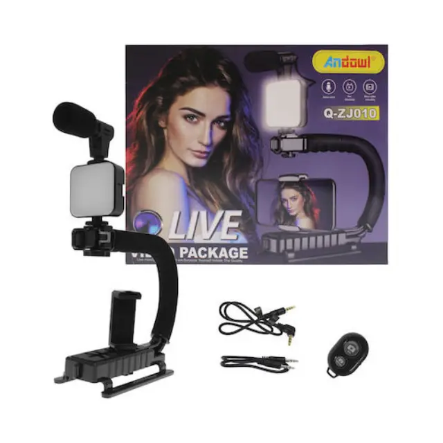 Andowl Q-ZJ010 Τρίποδο Κινητού με Bluetooth Μαύρο