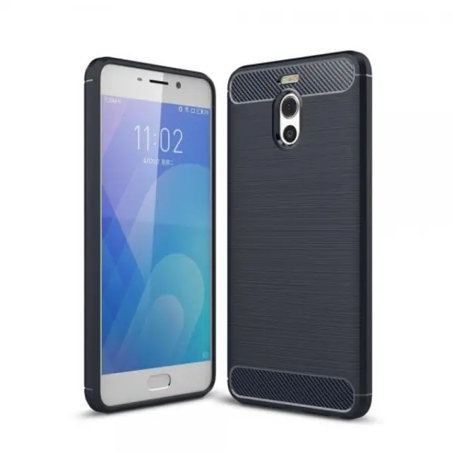 Κάλυμμα πλάτης TPU Brushed Carbon για Meizu M6 Note Μπλε OEM