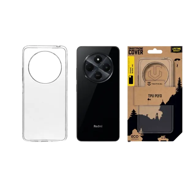 Tactical TPU Cover for Xiaomi Redmi 14C 4G/A4 5G/Poco C75 Transparent 3