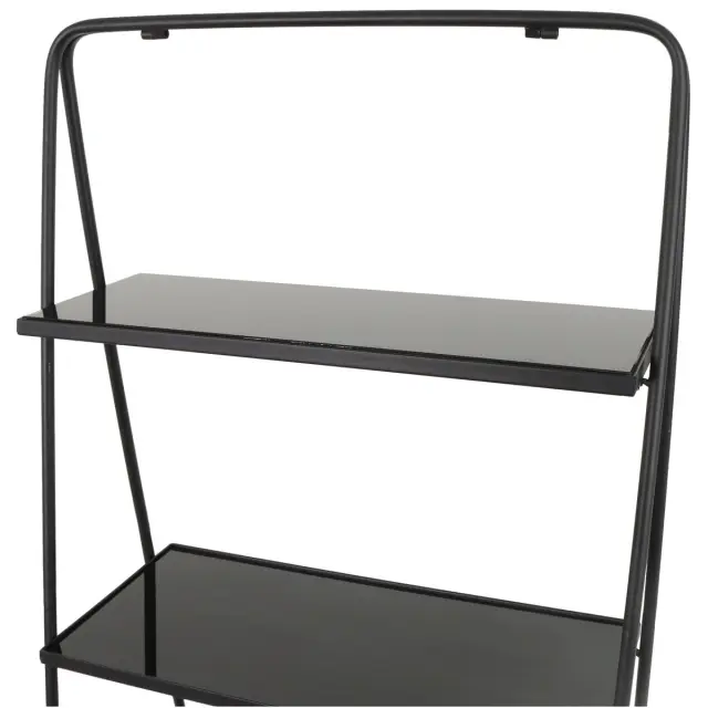 Ραφιέρα Μαύρο Μέταλλο 57x37x110cm 3